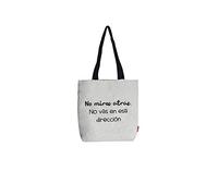 hello-bags. Bolso Totebag. Exterior: Algodón 100%. Con cremallera, forro y bolsillo interior. Incluye bonito sobre kraft de regalo. Modelo NOMIRES. Color: Crudo/Negro. Medidas: 37 * 38 cm.
