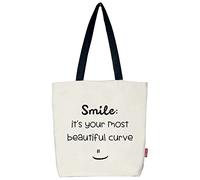 Hello-Bags "Smile" Bolso tote bag de lona con cremallera