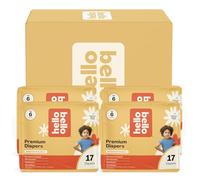 Hello Bello Pañales, talla 6 (más de 35 libras) Flower Child - Paquete económico de 68 pañales desechables de alta calidad, hipoalergénicos con tacto suave y similar a la tela