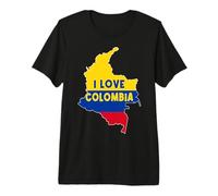 Hello Bogotá I Love Colombia Mapa Bandera Cool Colombian Mom Dad Camiseta Premium