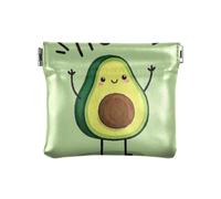 Hello Cartoon - Monedero de piel impermeable para mujeres y hombres, diseño de aguacate verde, Hello Cartoon lindo aguacate verde, 1 size, Arte impreso