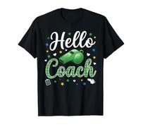 Hello Coach Silbato Plaid Sports Mentor Design Camiseta