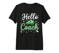 Hello Coach Silbato Plaid Sports Mentor Design Camiseta Premium