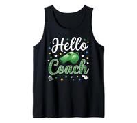 Hello Coach Silbato Plaid Sports Mentor Design Camiseta sin Mangas