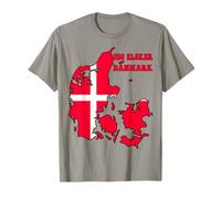 Hello Copenhagen I Love Denmark - Bandera de Mapa danesa para mamá y papá Camiseta