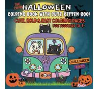 Hello Cute Kitten Boo!: Bold & Easy Coloring Book