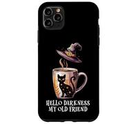 Hello Darkness My Old Friend Black Cat Coffee Mug Witch Cat Carcasa para iPhone 11 Pro MAX