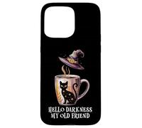 Hello Darkness My Old Friend Black Cat Coffee Mug Witch Cat Carcasa para iPhone 15 Pro MAX