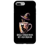 Hello Darkness My Old Friend Black Cat Coffee Mug Witch Cat Carcasa para iPhone 7 Plus/8 Plus