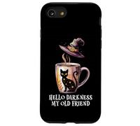 Hello Darkness My Old Friend Black Cat Coffee Mug Witch Cat Carcasa para iPhone SE (2020) / 7/8