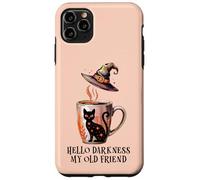 Hello Darkness My Old Friend Black Cat Coffee Mug Witchy Cat Carcasa para iPhone 11 Pro MAX