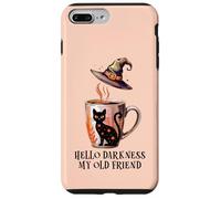 Hello Darkness My Old Friend Black Cat Coffee Mug Witchy Cat Carcasa para iPhone 7 Plus/8 Plus