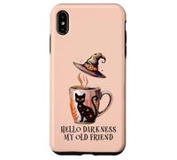 Hello Darkness My Old Friend Black Cat Coffee Mug Witchy Cat Carcasa para iPhone XS MAX