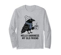 Hello Darkness My Old Friend Cozy Raven Café Gótico Humor Manga Larga