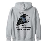 Hello Darkness My Old Friend Cozy Raven Café Gótico Humor Sudadera con Capucha