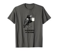 Hello Darkness My Old Friend - Cuervo - Café Negro Camiseta