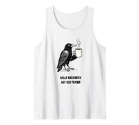 Hello Darkness My Old Friend - Cuervo - Café Negro Camiseta sin Mangas