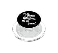 Hello Darkness, My Old Friend - Divertido refrán Esqueleto café PopSockets PopGrip para MagSafe