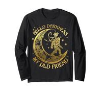 Hello Darkness My Old Friend Funny Sasquatch Bigfoot Camiseta Manga Larga