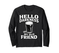Hello Darkness St Patricks Day - Cita Divertida para Beber Manga Larga