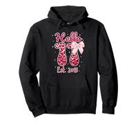 Hello Eleven EST 2015 Pink Coquette Bow 11th Birthday Girl Sudadera con Capucha