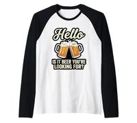 Hello, ¿es Cerveza lo Que estás Buscando? Divertida Fiesta para Beber Camiseta Manga Raglan