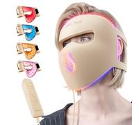 Hello Face Máscara de terapia de luz roja, 280 LED con LED de triple chip, 4 modos de luz, control remoto, incluye protección ocular, dispositivo profesional aprobado por la FDA para el cuidado de la