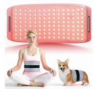 Hello Face Terapia de luz roja para perros y humanos, 360 chips LED, cinturón de terapia de luz roja con correa, dispositivos de terapia de luz infrarroja para alivio del dolor muscular y articular