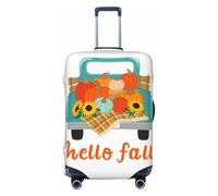 Hello Fall Farm Truck - Fundas elásticas para equipaje de viaje, 45,7 a 81,3 cm, Black, L