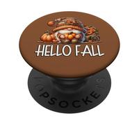 Hello Fall GNOME Dad Graphic For Autumn Womens Cute Pumpkin PopSockets PopGrip Adhesivo