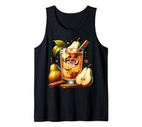 Hello Fall Hot Tea Graphic For Pear Tea Lovers Cute Autumn Camiseta sin Mangas