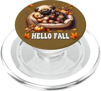 Hello Fall Pug Graphic For Women Men Kids Cute Autumn Dog PopSockets PopGrip para MagSafe