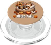 Hello Fall Puppy Lover Graphic For Corgi Mom Cute Autumn PopSockets PopGrip para MagSafe
