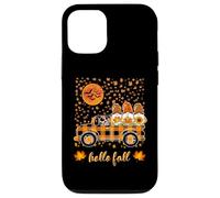 Hello Fall Shirt gnomo Calabaza Halloween búfalo a Cuadros camión Carcasa para iPhone 12/12 Pro