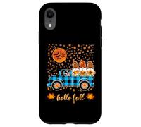 Hello Fall Shirt gnomo Calabaza Halloween búfalo a Cuadros camión Carcasa para iPhone XR