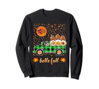 Hello Fall Shirt gnomo Calabaza Halloween búfalo a Cuadros camión Sudadera