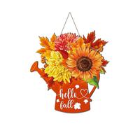 hello fall sunflower welcome sign door decoration fall hanging wood sign