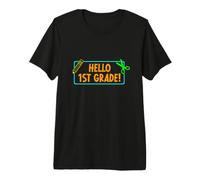 Hello First Grade! 1st Grader First Day of School Boy Girl Camiseta Premium