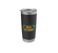 Hello First Grade! 1st Grader First Day Of School Boy Girl Vaso térmico de acero inoxidable de doble pared