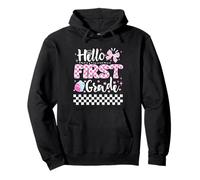 Hello First Grade Coquette Cute First Day of School Girls Sudadera con Capucha