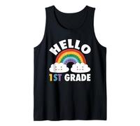Hello First Grade T-Shirt 1er Grado Profesor Estudiante Camiseta sin Mangas