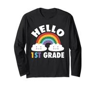 Hello First Grade T-Shirt 1er Grado Profesor Estudiante Manga Larga
