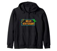 Hello Fourth Grade! 4th Grader First Day of School Boy Girl Sudadera con Capucha