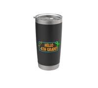 Hello Fourth Grade! 4th Grader First Day Of School Boy Girl Vaso térmico de acero inoxidable de doble pared