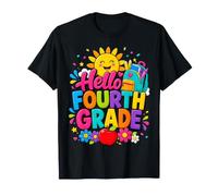 Hello Fourth Grade Girl Cute School Supplies Back To School Camiseta