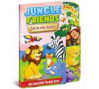Hello Friend Books Step-Cut Board Book for Kids: Jungle Friends - Learn Amazing Facts About Jungle Animals