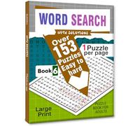Hello Friend Books Word Search Puzzles Book with Solutions: 150+ Puzzles from Easy to Hard for Adults (Book 6)