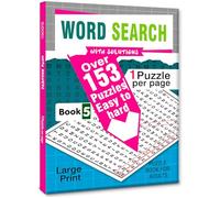 Hello Friend Books Word Search Puzzles Book with Solutions: 150+ Puzzles from Easy to Hard for Adults (Book 5)