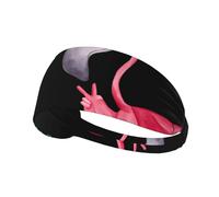 Hello Glasses - Diadema deportiva elástica con estampado de flamencos, adecuada para deportes, viajes y fitness en interiores