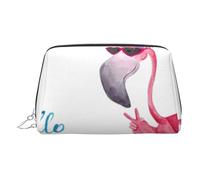 Hello Glasses - Neceser de flamenco, organizador de maquillaje para viajes, para brochas de maquillaje, pintalabios, Silver, Talla única, Neceser